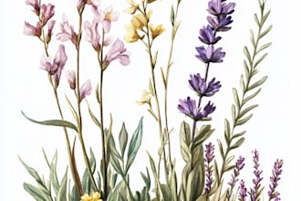 draw a custom botanical or floral watercolor illustration