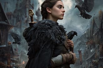 design stunning fantasy book cover art book design, e book cover design