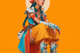 draw fantasy character illustration