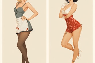 do a pin up girl and pin up girl