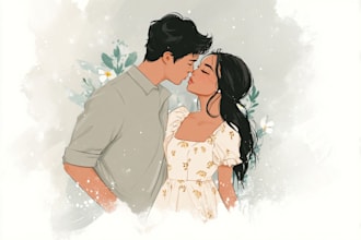 create a magical disney style portrait illustration