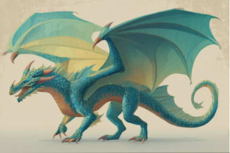 create dragon conceptual illustration design for you