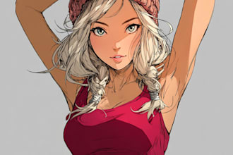 draw a very beautiful anime art for you in my style
