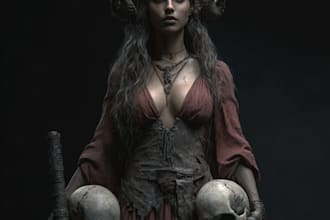 draw horror and dark fantasy illustrations