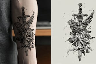 create an individual tattoo sketch for you