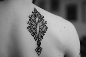 design a tattoo in black and white or in color
