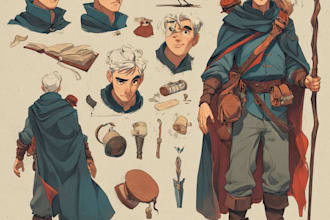 desing unique fantasy character sheets with prop