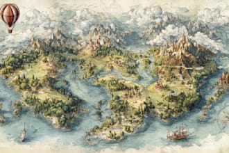 create a watercolor map for your wedding invitation