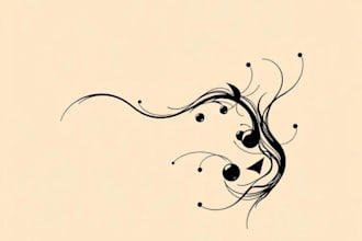 custom an abstract black tattoo design