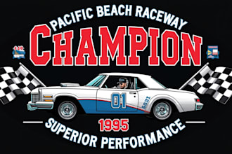 make an amazing racing car logo in 12 hours