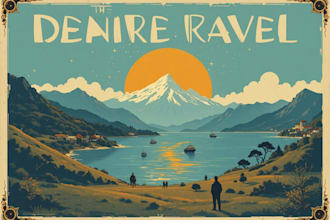 design the best retro vintage travel poster