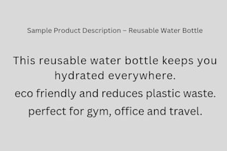 professionly content writting and product description