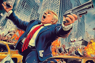 do a political cartoon art