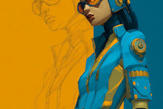 sci fi character illustration or sci fi character
