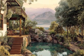do landscape design, garden design, backyard, pool and terrace