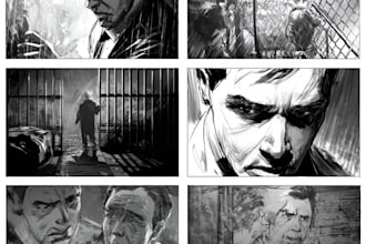 illustrate comic book graphic novel storyboard comic