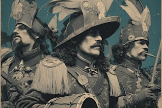 make a vintage culture illustration for band album cover