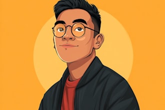 drawing cartoon vector portrait
