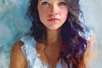 make gorgeous oil painting into digital oil painting