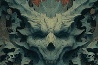 draw creepy horror fantasy monster illustration