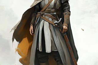 make fantasy dnd character illustration