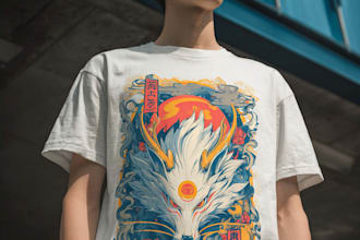 design japanese t shirt illustration