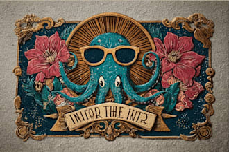 design vintage retro logo with  illustration