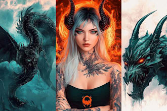 draw gothic, occult, and psychological horror illustration