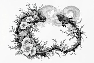 create an japanese traditional tattoo art style