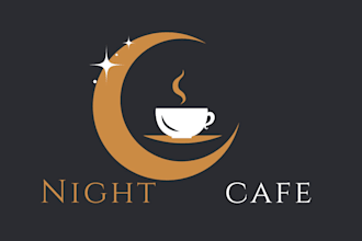 design a retro vintage hand drawn moon logo illustration