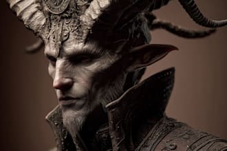 realistic dark fantasy and horror illustration