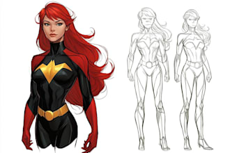 do superhero comic artwork and book