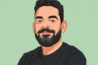 draw a vector cartoon portrait or avatar