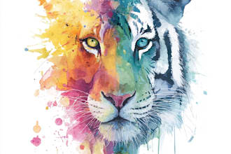 design abstract watercolor canvas wall art