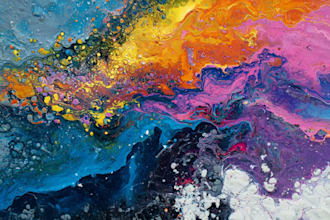 design abstract watercolor canvas wall art