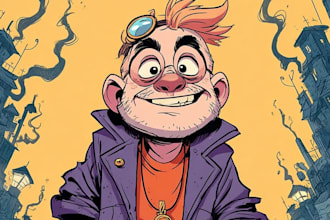 draw photo to cartoon character comic book
