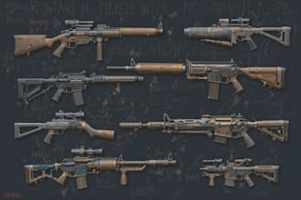 design unique weapons illustrations