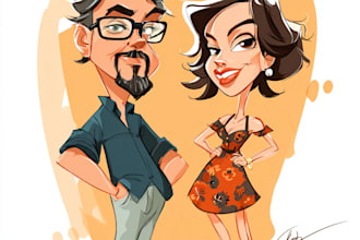 draw artistic cartoon caricatures