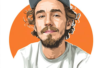 draw amazing vector cartoon portrait