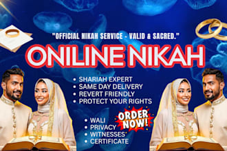 prepare your islamic nikah contract and requirements with wali and witnesses