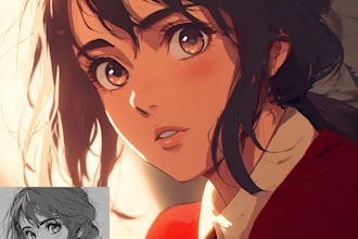 anime and manga illustrations