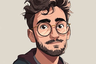 drawing cartoon vector portrait