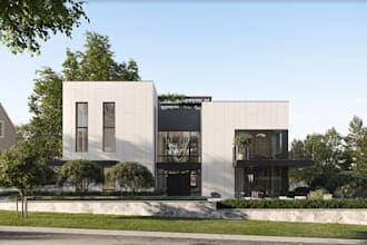 plan building basement, apartment structural drawing,render propose cgi external