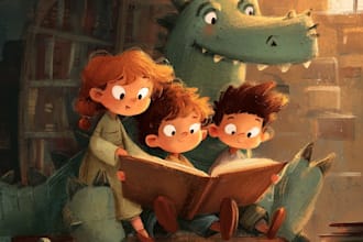children story book illustration book illustration