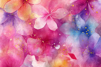 hand drawn artistic watercolor art