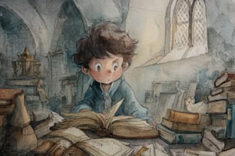 do a watercolor children and illustration