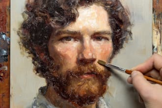 draw oil painting, digital oil painting