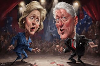 illustrate your funny political cartoon caricature illustration