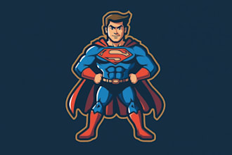 design a superhero mascot logo for home services companies