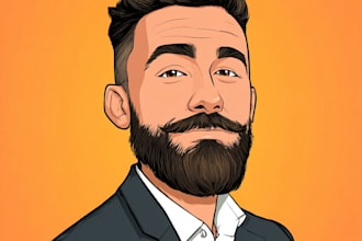 drawing cartoon vector portrait art
